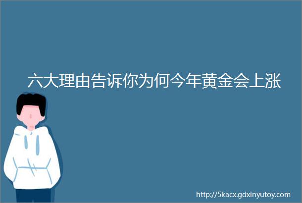 六大理由告诉你为何今年黄金会上涨